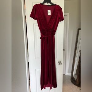 Nordstrom Velvet Red Maxi Dress NWT